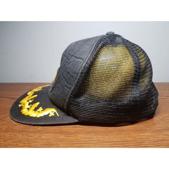 Vintage NASA Black Mesh Snapback Hat With "Scrambled Eggs" Gold Leaf Embroidery - Picture 4 of 9